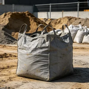 High Strength Open Top Flat Bottom FIBC Bulk Bag 1.5 Ton PP Jumbo Bag for Gravel and Sand
