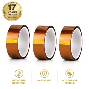 High Temperature Polyimide Tape Heat Transfer Sublimation Masking Tape Silicone Adhesive for PCB SMT Heat Press No Residue