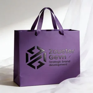 High end Eco friendly Recyclable Hard Paper Bags with Handles Custom Print Paper Clothing Dress Shopping Bag with Your Own logo
