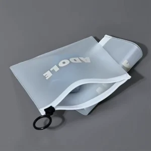 High-grade Recycled Mini PVC Zipper Bag Matte Frosted Self Sealing Strong PVC Zip Lock Plastic Bags for Jewelry Packaging