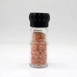 High quality 90ml Spice Glass Jar and Plastic Vibrating Screen Grinding for Sea Salt Spice Seasoning Storage Container