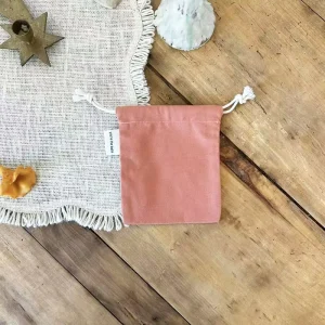 High-quality Cotton Fabric Pink Soft Reusable Shopping Laundry Purpose Dust Pouch Grocery Drawstring Bag
