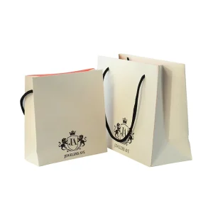 High quality Gift Paper Bag with Handle Biodegradable White Paper Bag with Private Label for Shopping&business