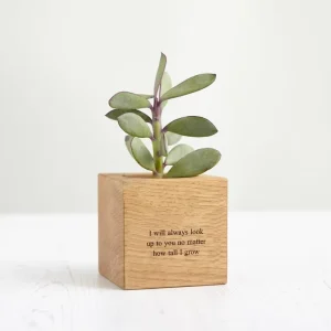 Home Office Garden Modern Chrome Plated Natural Bamboo Color Square Wood Flower Pot Stand for Plants