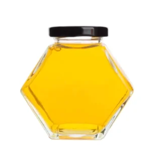 Honey Jar 100ml 180ml 280ml 380ml Food Jar Hexagon Glass Jar With Lid
