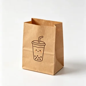 Hot Selling Factory Whole Sales Custom logo Brown Kraft Paper with Aluminum Foil Inside for Food Packaging Take Away Food Bags