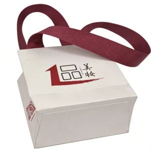 Hot Selling Luxury Ribbon Handle Paper Gift Bag Custom Matte Paper Shopping Tote Bag for Cosmetic Perfume Boutique Packaging