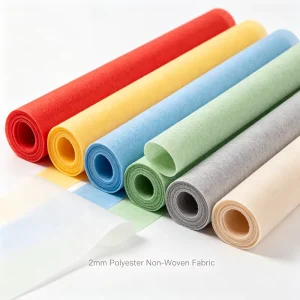 Hot Selling Self Adhesive Embossed Polyester Nonwoven Satin Fabric Roll 2mm Thick Wear Resistant Wall Protection Material Rolls