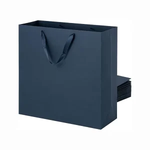 In Stock Luxury Reusable Kraft Paper Bags with Handles Multi Size Color Shopping Bags for Wedding Gifts Party Customized Logo