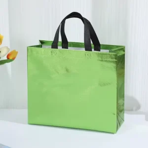 In Stock Reusable Nonwoven Fabric Eco friendly Recyclable Tote Bags with Custom Logo for Supermarket Shopping