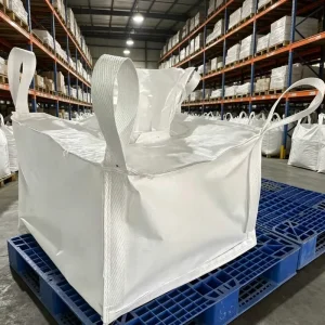 Integrated Dust Proof Design Port Discharge FIBC Bag with 4 Lifting Loops & Spout