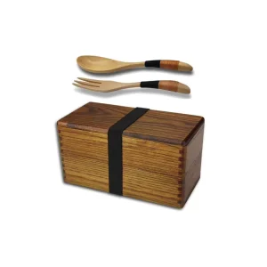 Japanese Traditional Wooden Bento Box Adult Kids Lunch Container with Lids for Camping Women’s Men’s Food Container for Newborns