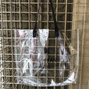 Jelly PVC Transparent Crossbody Shoulder Bag Screen Printed Recyclable Plastic Leisure Wedding Candy Shopping Tote Beach Gift