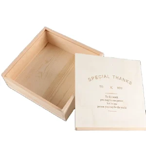Jewelry Storage Wood Box with Custom Engraving Logo Bamboo Gift Box