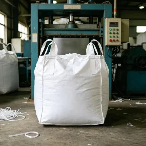 Jiuru 1 Ton PP FIBC Jumbo Bag with Full Open Top and Flat Bottom for Building Material & Cement Bulk Packaging