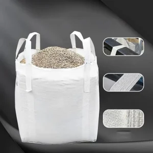 Jiuru Durable PP 1-2 Ton Jumbo Big Bulk FIBC Bags for Gravel Cement Grain Packaging with Safety Factor 5 1
