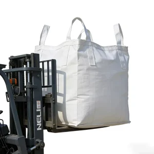 Jumbo Bag Building Sand Gravel Durable FIBC Flat Bottom for Construction Industry White PP Plastic Customizable Size Color