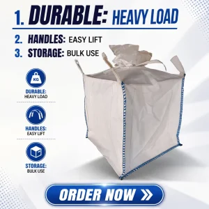 Jumbo Bulk Bags 1000kg Pp Jumbo Ton Bag for Construction Materials Big Bags Pp Fibc Container