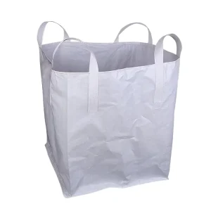 Jumbo Tubular Bulk Bag 1-2 Tons 100% Virgin PP Flat Bottom Breathable 5:1 Safety Factor Cross Corner Loop Storage FIBC Bags