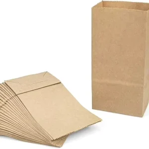 KH Kraft Durable Brown Paper Snack Bag Classic Style Small Cookie Party Favor Bags for Supermarket Promotion