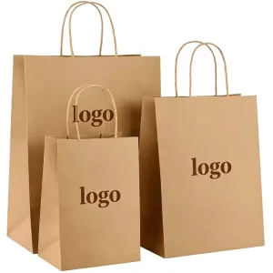 KM Custom logo Printed Retail Craft Eco friendly Biodegradable Paper Gift Bag Recycle Shopping Paper Bag
