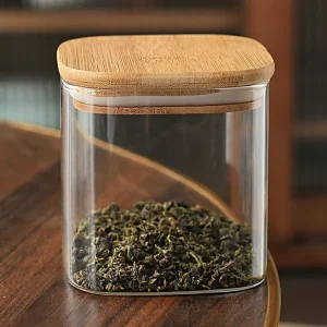 Kitchen Airtight Glass Food Storage Jars With Lids Household Glass Tank Square Glassware Sealed Glass Containers