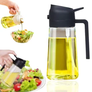 Kitchenware Glass Liquid Bottle Automatic Opening Glass Oil Vinegar Dispenser