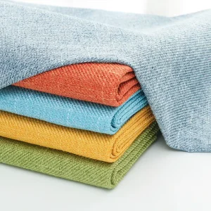 Knitted Velvet Warp Plain Heavy Duty Sofa Fabric Printed 100% Polyester Thickened Flame Retardant PE Coated Sofa