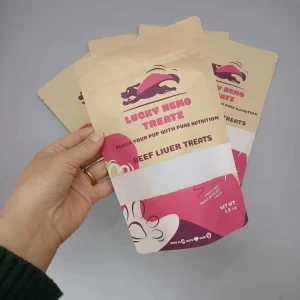 Kraft PLA 100% Biodegradable Food Packaging Paper Zipper Pouch Mini Pouch