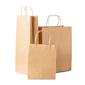 Kraft Paper Bag Eco Friendly Biodegradable Gift Shopping Bag with Handle for Grocery Use Custom Factory