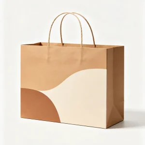 Kraft Paper Bag With Twisted Handle Shopping Bags Custom Printed Household Products Bags