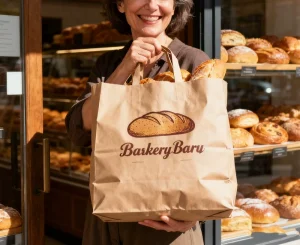 Kraft Paper Bag with Twisted Handle for Food Packaging