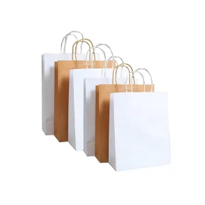 Kraft Paper Custom Paper Bags with Your Own Logo Recyclable Household Use for Cookware Bedding Drinkware Umbrella & Pillow
