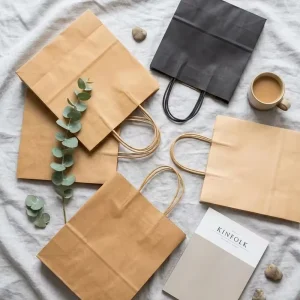 Kraft Paper Gift Bags Brown Paper Shopping Bags with Handles Eco Friendly Paper Kraft Bag