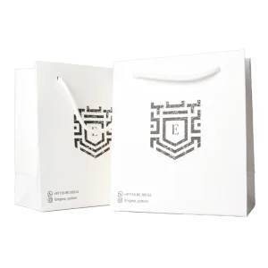 Kraft Paper Handbag Custom Logo & Color Biodegradable Reusable Retail Takeaway Packaging Paper Bags