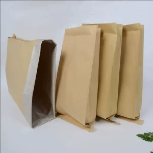 Kraft Paper Laminated PP Woven Bag Durable 25kg Custom Print Moistureproof Drawstring Industrial Chemical Powder Granule Packing