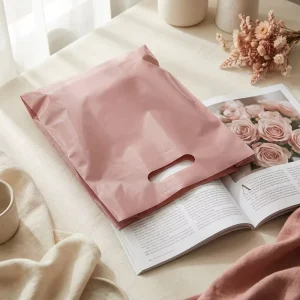 LDPE Custom Printed Plastic Die Cut Handle Retail Bag Colored Merchandise Shopping Bag with Logo Bulk