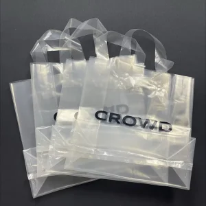 LDPE Soft Loop Handle Bags, Custom Printed Tote Bags for Grocery, Supermarket & Daily Shopping