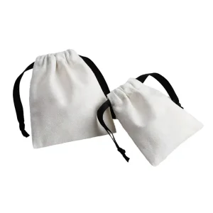 LINNA Canvas Cotton Dust Bag Custom Logo Jewelry Packaging Drawstring Pouch With Ribbon Dusty Bag Gift Bag