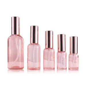 LZ Pack 15ml 20ml 30ml 50ml 100ml Custom Luxury Perfume Bottle Empty Refillable Elegant Glass Perfume Bottles with Rose Gold Cap