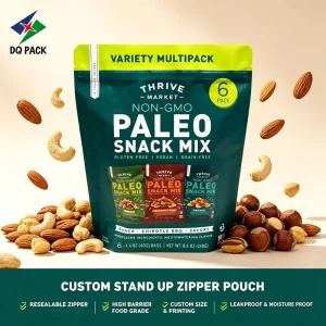 Laminated Material Stand up Pouch Food Grade Food Plastic Bag with Own Logo Printing Aluminum Foil Stand up Pouch Zipper Pouch