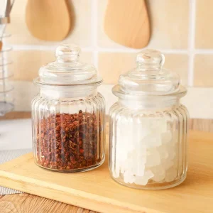 Large Airtight Food Jars Glass Storage Jar Kitchen Canisters Glass Storage Jars