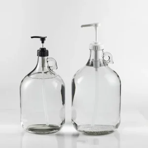Large California Bottle 2L 3L 4L Clear Glass Planting Jar Glass Water Bottle with Pump