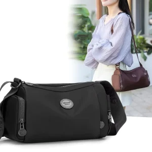 Large Capacity Casual Zipper Minimalist Mini Shoulder Crossbody Messenger Bag Anti Theft Water Resistant Nylon Shoulder Bag
