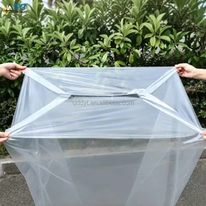 Large Capacity Custom Size PE Plastic Square Bottom Unsealed Plastic Packaging Bag