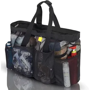 Large Capacity Custom extra Large Multi Compartment Summer Foldable Nylon Wire Beach Mesh Tote Shopping Bag Handbag