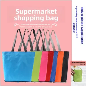 Large Capacity Foldable Supermarket Shopping Bag Portable Eco friendly Waterproof Tote Bag Fashion Storage Bag