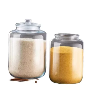 Large Capacity Kitchen Storage Glass Jar 2L 4L 8L 10L with Glass Lid for Candy Storage