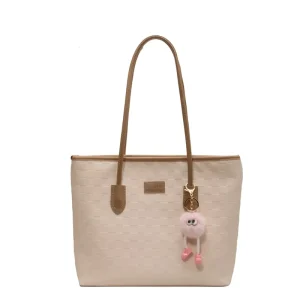 Large Capacity Women’s Summer PU Waterproof Shoulder Tote Bag New Joker Simple This Year Popular