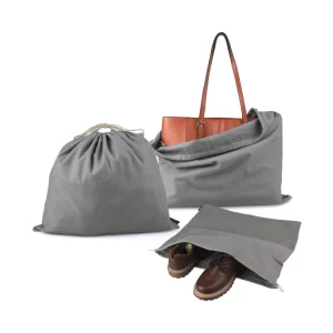 Large Personalized Organic Canvas Dust Pouch Muslin Dust Cotton Drawstring Bag